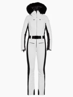 Goldbergh PARRY LONG FAUX BORDER Ski Suit white
